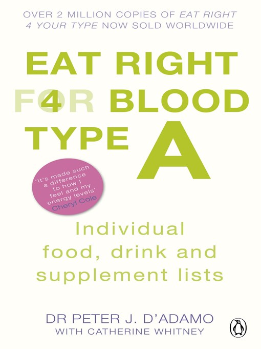 Title details for Eat Right for Blood Type A by Peter J. D'Adamo - Available